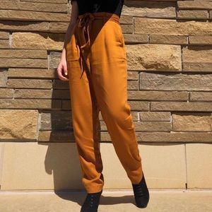 Forever 21 High-Waisted Pants in Rust